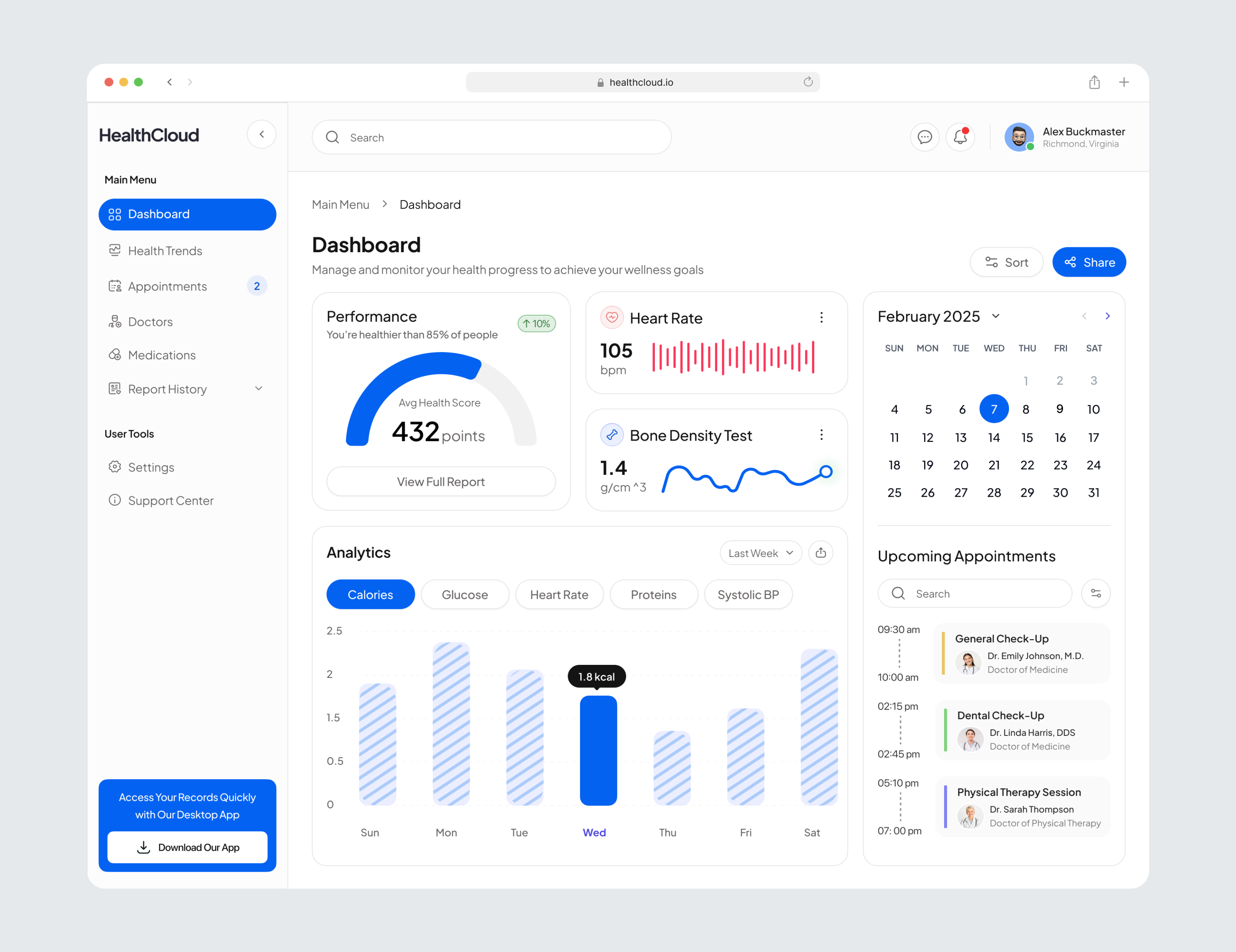 Electronic Health Record Web App for Patients